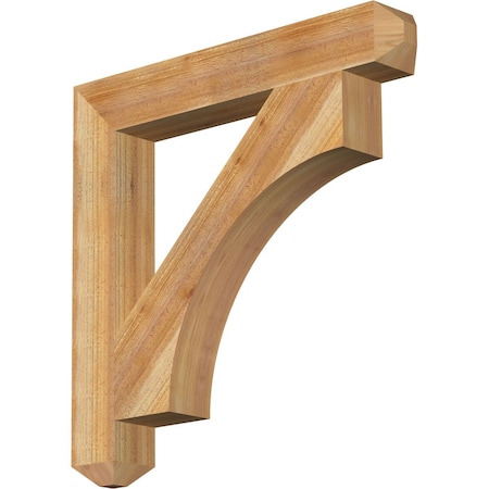 Ekena Millwork Westlake Craftsman Rough Sawn Bracket, Western Red Cedar, 4"W x 28"D x 28"H BKT04X28X28WTL04RWR